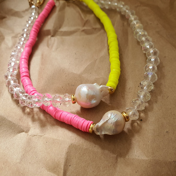 Happy In Neon Necklace