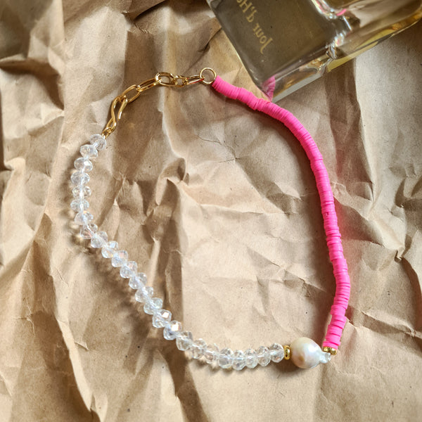 Happy In Neon Necklace