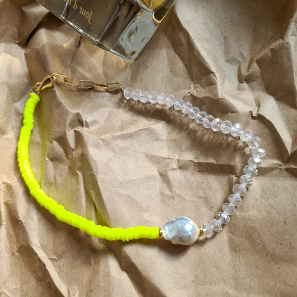 Happy In Neon Necklace