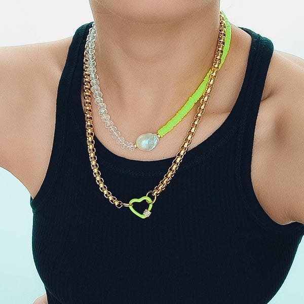 Happy In Neon Necklace