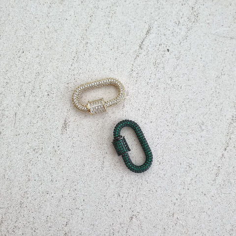 CZ Pave Carabiner Screw